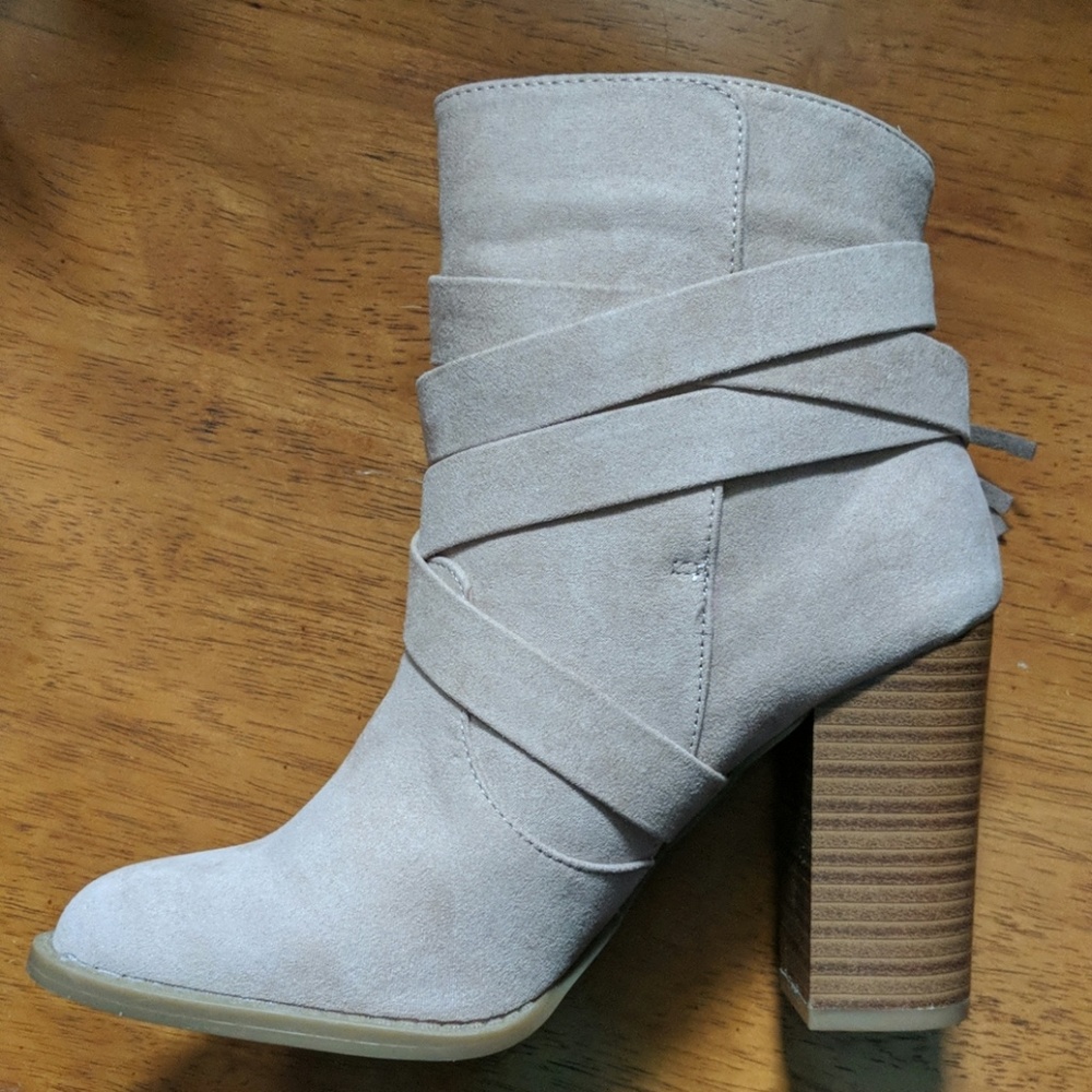Cream Booties - Picture 2 of 2